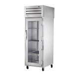 True STG1RPT-1G-1S-HC - Pass-Thru Refrigerator, one-section, (1) glass door front, (1) solid door rear